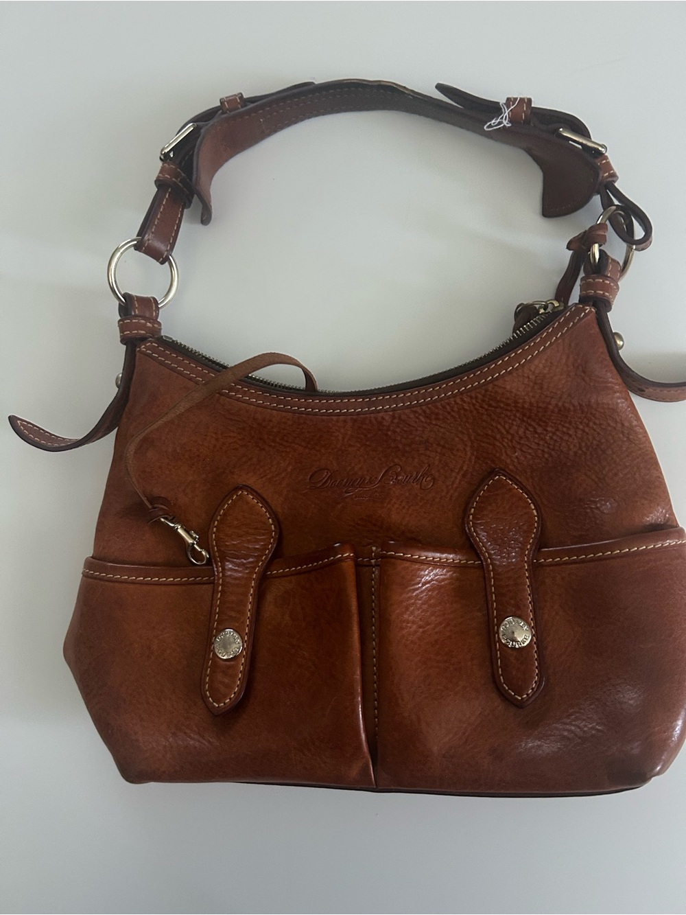 Dooney & Bourke Chestnut Brown Leather Shoulder Bag